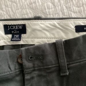 JCREW Mens Gray Slim Flex Chinos 28x30 like new